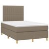 vidaXL Boxspring posteľ s matracom sivohned&yacute; 120x200 cm l&aacute;tka