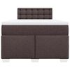 vidaXL Boxspring posteľ s matracom tmavohned&aacute; 120x200 cm l&aacute;tka