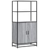 vidaXL Vysok&aacute; skrinka siv&yacute; dub sonoma 68x35x139cm kompozitn&eacute; drevo+kov