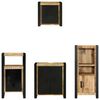 vidaXL Sada k&uacute;peľňov&eacute;ho n&aacute;bytku 4 pcs Hned&aacute; Mas&iacute;vne mango drevo