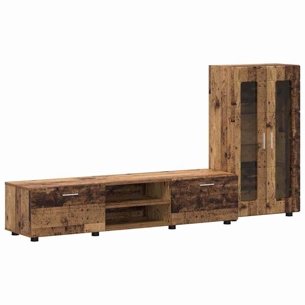 vidaXL Zostava TV skriniek FLORIN Star&eacute; drevo Kompozitn&eacute; drevo