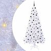 vidaXL Umel&yacute; vianočn&yacute; stromček s 300 LED-i Biela 240 cm PVC a oceľ