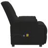 vidaXL Zdvíhacie masážne kreslo, čierne, umelý semiš