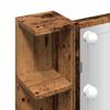 vidaXL Zrkadlová skrinka s LED Old Wood 70x16,5x60 cm