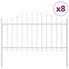 vidaXL Z&aacute;hradn&yacute; plot 8 pcs Biela 170 x 140 cm