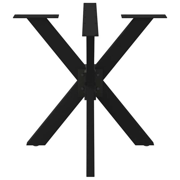 vidaXL Noha jed&aacute;lensk&eacute;ho stola v tvare pav&uacute;ka, čierna 85x85x(72-73) cm, oceľ