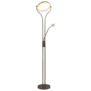 vidaXL Stojanov&aacute; lampa 18 W, strieborn&aacute; 180 cm, stmievateľn&aacute;