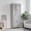 vidaXL Vysok&aacute; skrinka siv&yacute; dub sonoma 69,5x34x180 cm spracovan&eacute; drevo