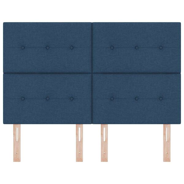 vidaXL Zadn&eacute; čelo s čelnou doskou Modr&aacute; 160 cm Umel&aacute; koža