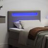 vidaXL LED hlavov&aacute; doska Siv&aacute; 90 cm Umel&aacute; koža