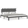 vidaXL Posteľn&yacute; r&aacute;m s čelom siv&yacute; 200x200 cm mas&iacute;vne drevo