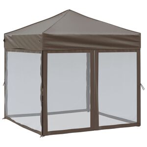 vidaXL Skladac&iacute; p&aacute;rty stan s bočnicami sivohned&yacute; 2x2 m