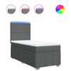 vidaXL Boxspring posteľ s matracom tmavosiv&aacute; 90x190 cm l&aacute;tka