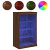 vidaXL Komoda s LED svetlami hned&yacute; dub 60,5x37x100 cm