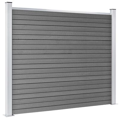 vidaXL Sada plotových panelov WPC 353x146 cm sivá
