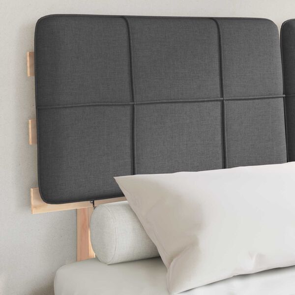 vidaXL R&aacute;m postele s čal&uacute;nen&yacute;m čelom Tmavo &scaron;ed&aacute; 120 x 200 cm