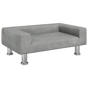 vidaXL Posteľ pre psa bledosiv&aacute; 70x45x26,5 cm zamat