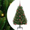 vidaXL Umel&yacute; vianočn&yacute; stromček 120 cm 150 LED Tepl&aacute; biela PVC a oceľ