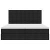 vidaXL &Uacute;ložn&aacute; posteľ s matracmi Čierna 180 x 200 cm Umel&aacute; koža