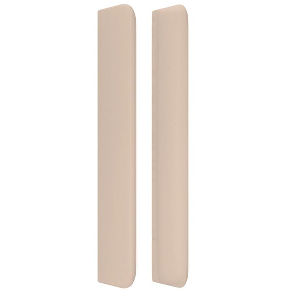 vidaXL Čelo postele so záhybmi kapučínové 83x16x118/128 cm umelá koža