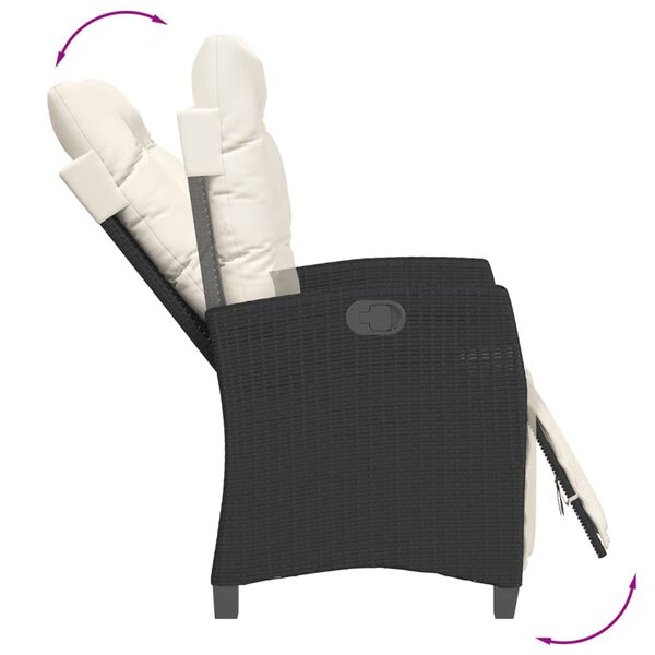 vidaXL 3-dielna z&aacute;hradn&aacute; jed&aacute;lensk&aacute; sada s vank&uacute;&scaron;mi čierna polyratan