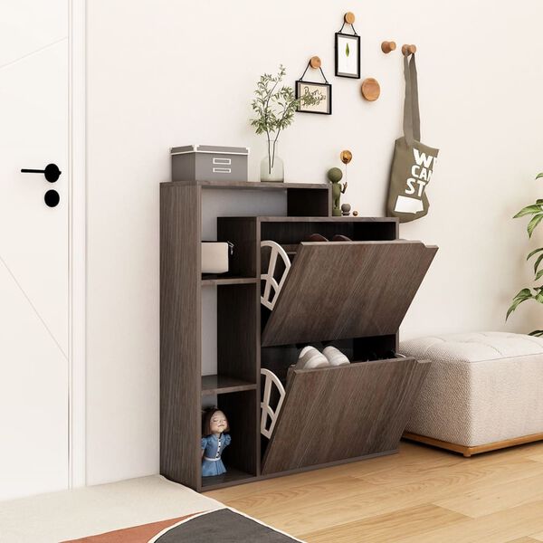 vidaXL Botn&iacute;k siv&yacute; dub sonoma 79,5x24x90,5 cm drevotrieska