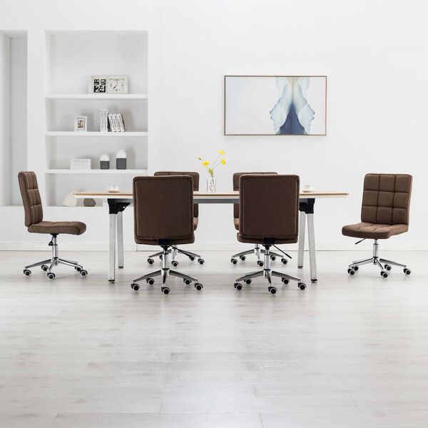 vidaXL Jed&aacute;lensk&eacute; stoličky 6 ks hned&eacute; l&aacute;tkov&eacute;