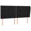 vidaXL Čelo postele so z&aacute;hybmi čierne 203x23x118/128 cm zamat