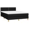 vidaXL Posteľn&yacute; r&aacute;m boxspring s matracom čierny 140x200 cm l&aacute;tka