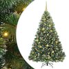 vidaXL Umel&yacute; vianočn&yacute; stromček s 300 LED-i Zelen&aacute; 180 cm PE a PVC