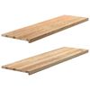 vidaXL Okenn&yacute; parapet 2 ks 140x40x2 cm neo&scaron;etren&yacute; dubov&yacute; mas&iacute;v