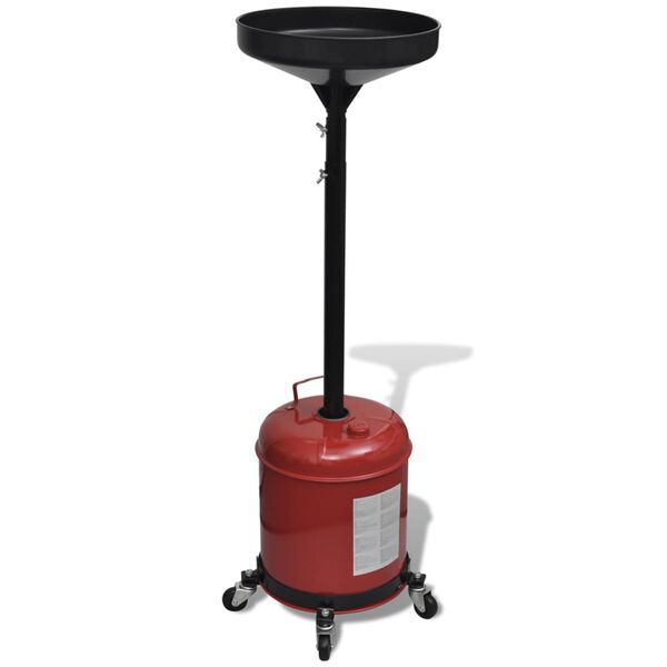 Nastaviteľn&aacute; zbern&aacute; n&aacute;drž na použit&yacute; olej s otočn&yacute;mi kolieskami 19 L