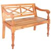 vidaXL Lavička Batavia 98 cm, mahag&oacute;nov&yacute; mas&iacute;v, svetlohned&aacute;