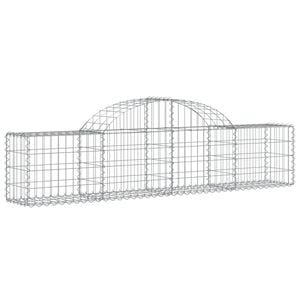 vidaXL Obl&uacute;kov&yacute; gabionov&yacute; k&ocirc;&scaron; 200x30x40/60 cm pozinkovan&eacute; železo