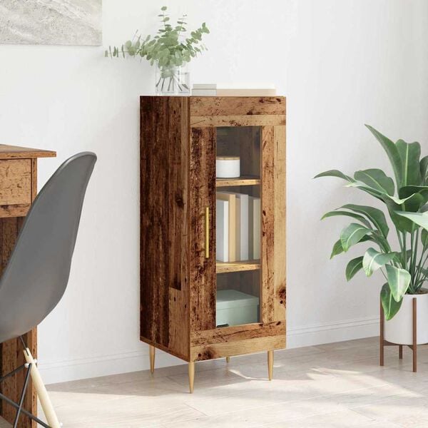 vidaXL Serv&iacute;rovacia skriňa Star&eacute; drevo 34 x 34.5 x 90 cm