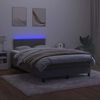 vidaXL Boxspring posteľ s matracom a LED, tmavosiv&aacute; 120x190 cm, zamat