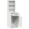 vidaXL Highboard so z&aacute;suvkou Biela 40 x 40,5 x 135 cm Kompozitn&eacute; drevo