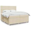 vidaXL Boxspring posteľ s matracom kr&eacute;mov&aacute; 200x200 cm l&aacute;tka