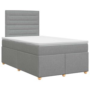 vidaXL Posteľ boxspring s matracom Svetlosiv&aacute; 120 x 200 cm L&aacute;tka