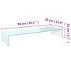 vidaXL TV stojan/stojan pod monitor, sklo, zelený 90x30x13 cm