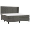 vidaXL Posteľn&yacute; r&aacute;m boxspring s matracom tmavosiv&yacute; 160x200 cm zamat