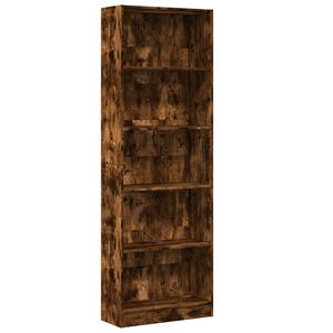 vidaXL Knižnica dymov&yacute; dub 60x24x176 cm kompozitn&eacute; drevo