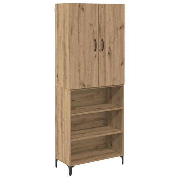vidaXL Highboard Remeseln&yacute; dub 69,5 x 34 x 180 cm Kompozitn&eacute; drevo