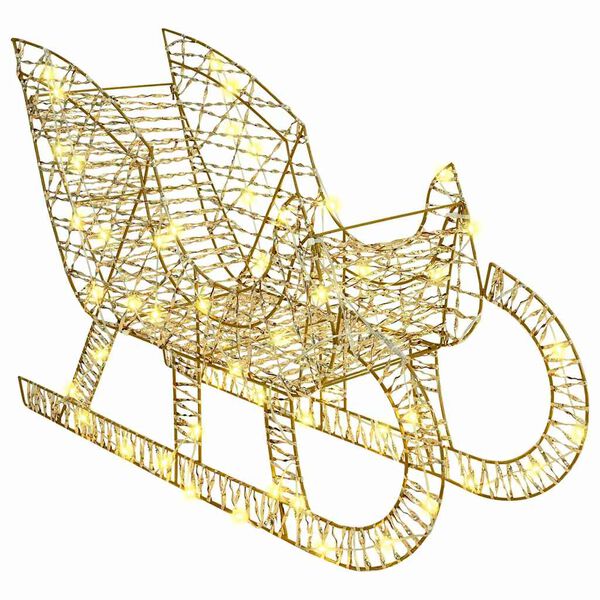 vidaXL Sob s sane s 200 LED-i Tepl&aacute; biela 70 x 26 x 129 cm PET