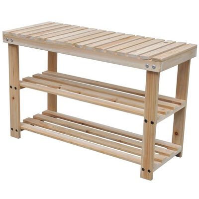 vidaXL Botník s lavičkou 2-v-1 masívne drevo 2 ks