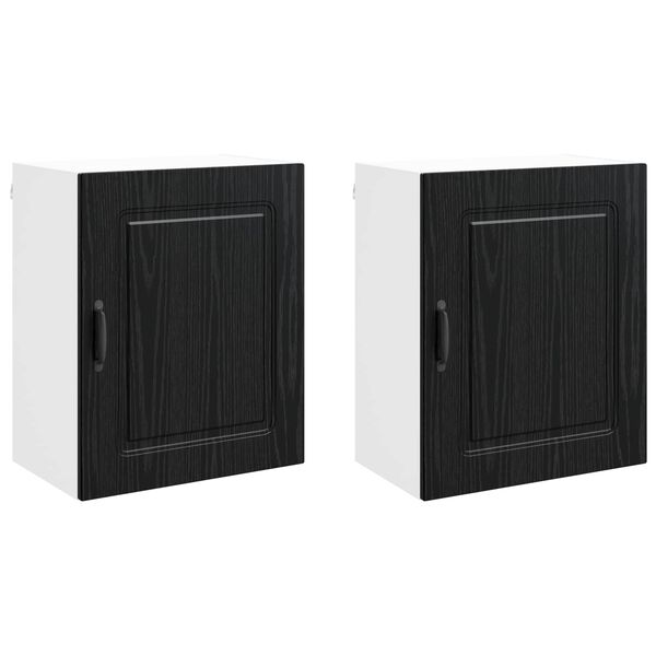 vidaXL Kuchynsk&aacute; skriňa Kalmar 2 pcs Čierny dub 50 x 31 x 60 cm