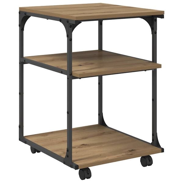 vidaXL Stojan na tlačiareň Remeseln&yacute; dub 43 x 48 x 64 cm