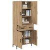 vidaXL Highboard Remeseln&yacute; dub 69,5 x 34 x 180 cm Kompozitn&eacute; drevo