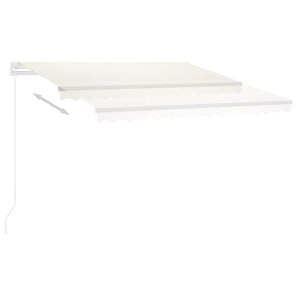 vidaXL Automatick&aacute; mark&iacute;za s LED a senzorom vetra 300x250 cm kr&eacute;mov&aacute;