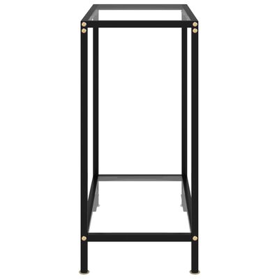 vidaXL Konzolový stolík, priehľadný 60x35x75 cm, tvrdené sklo